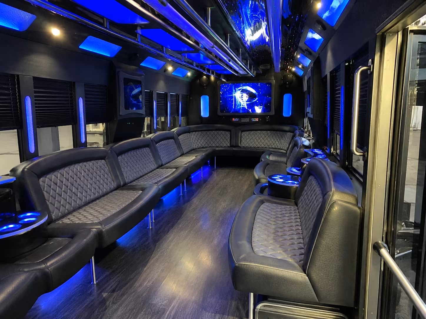 rapid city 28 passenger party bus interior