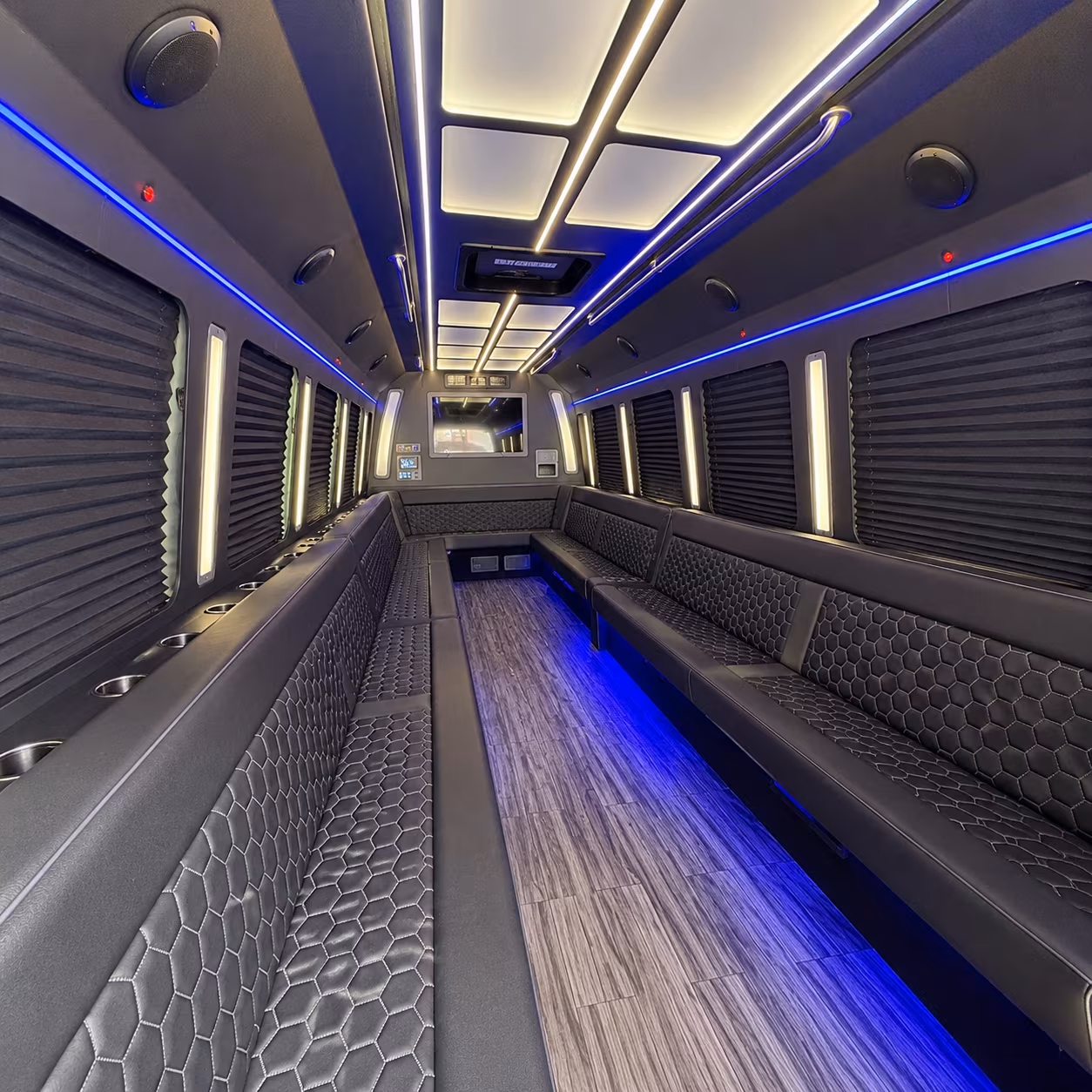 rapid city 30 passenger party bus interior