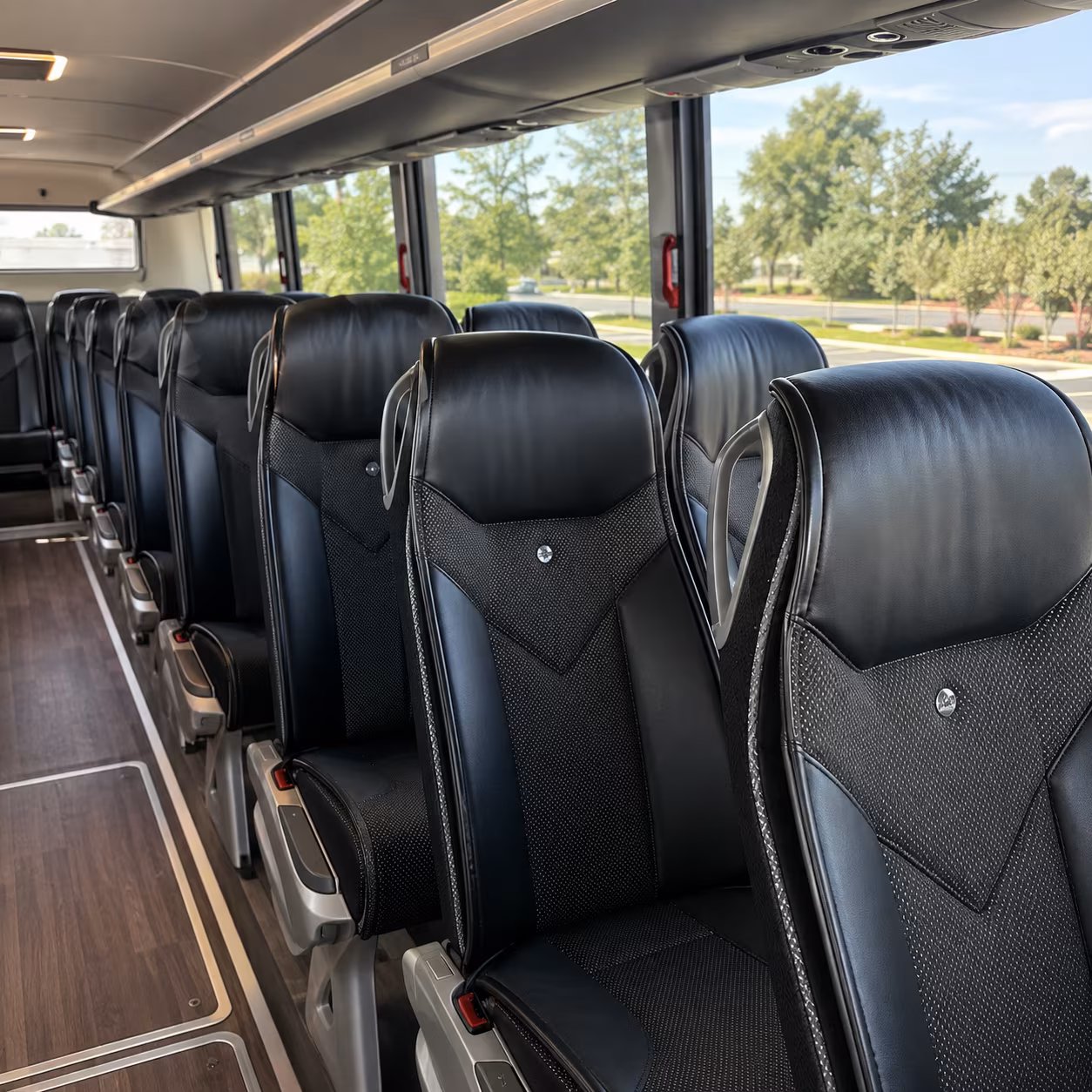 rapid city 45 passenger charter bus interior