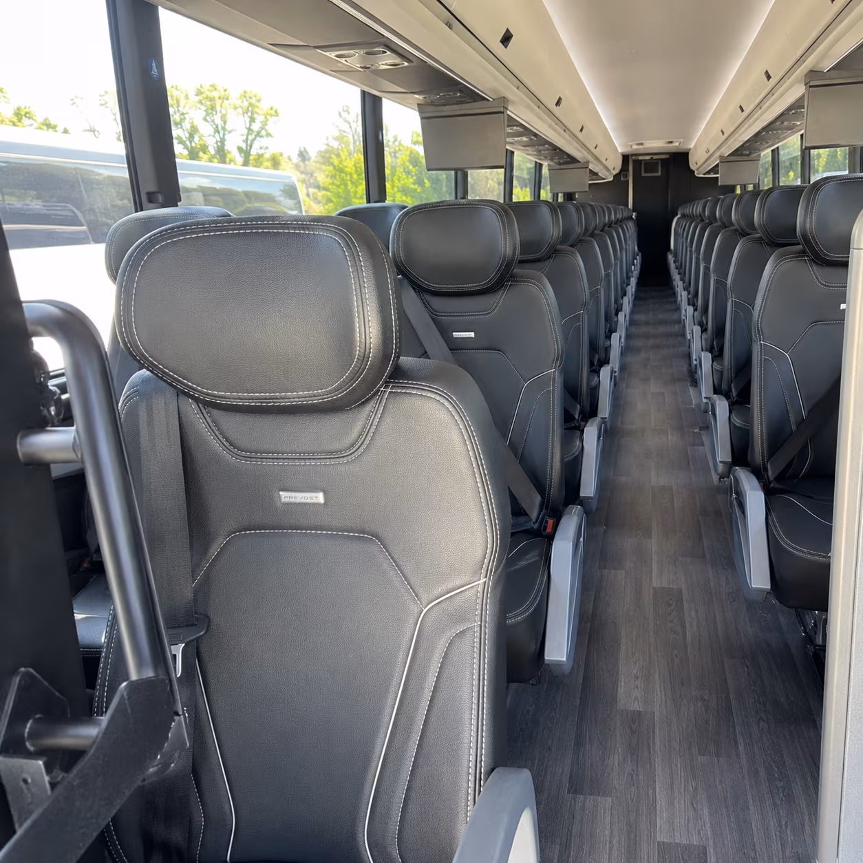 rapid city 47 passenger charter bus interior