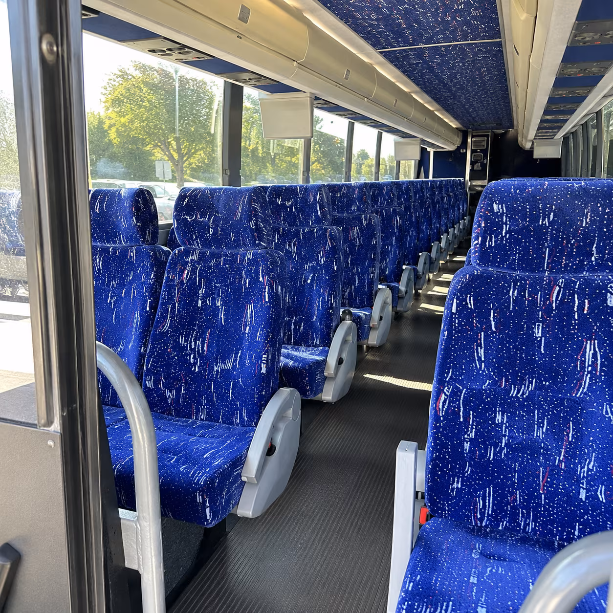 rapid city 50 passenger charter bus inside