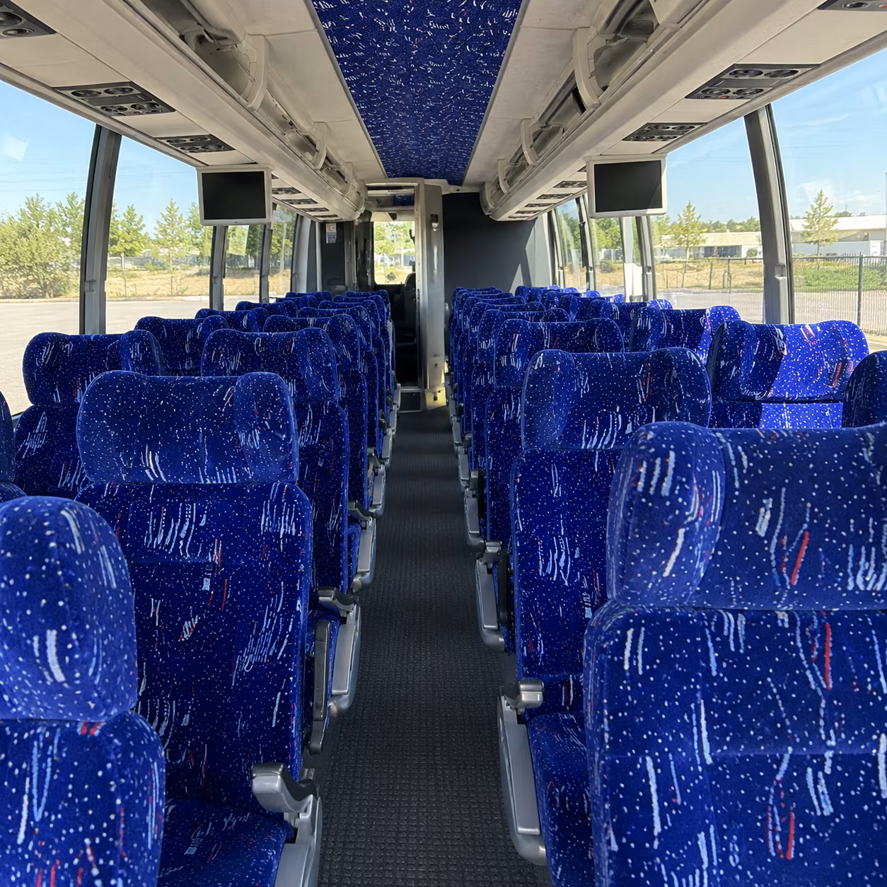 rapid city 54 passenger charter bus interior